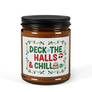 Deck the Halls & Chill 4oz Candle | Amber Jar Soy Candles
